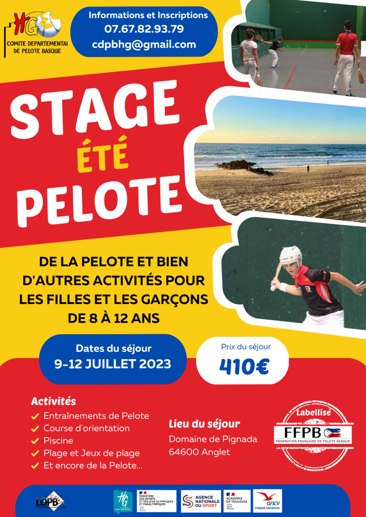 Stage Pelote Jeunes ETE